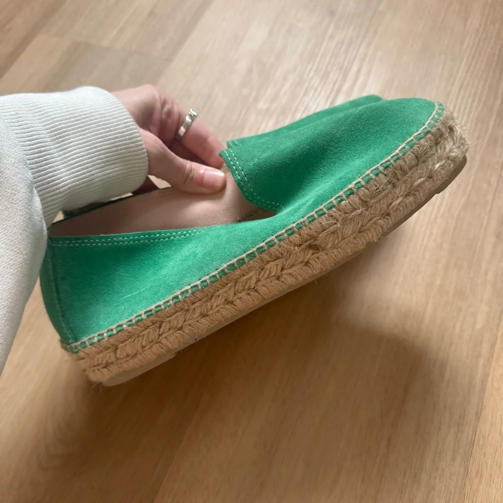 Manebí‎ Classic Green Suede Espadrille Shoes 9.5
